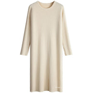 Damen Strickkleid mit feiner Rippenstruktur WW