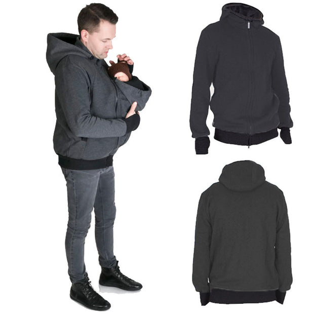 Herren Multifunktionale Tragejacke mit herausnehmbarem Babyeinsatz WW