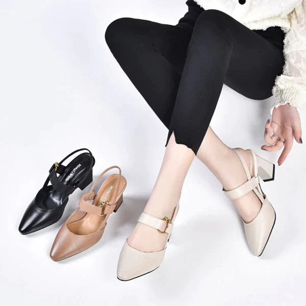 WW - Orthopädische High Heels Sandalen | Kitten Heel mit Riemchensandalen