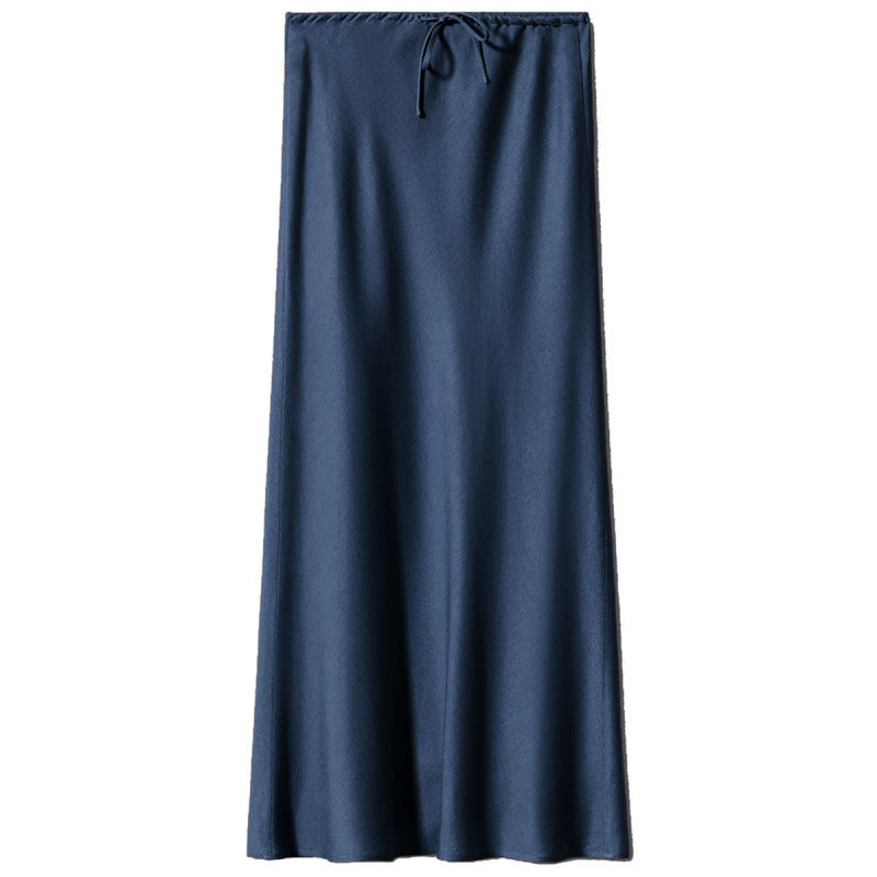Damen Maxi-Rock mit elastischemBund und seitlicher Bindegurt WW