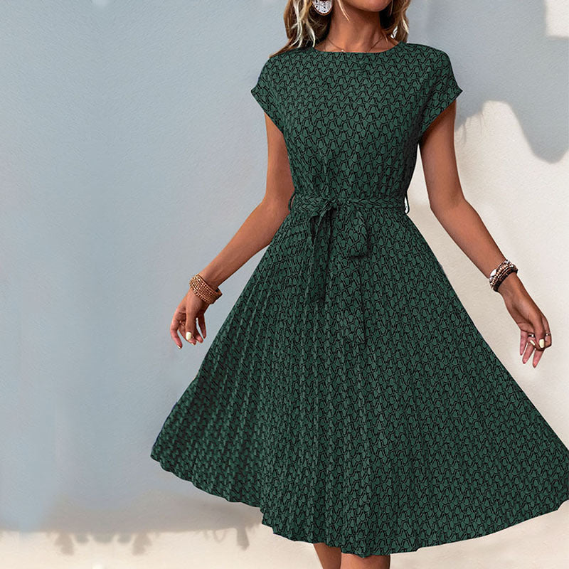 Damen Midikleid mit asymmetrischem Schnitt und modischem Bindegürtel WW