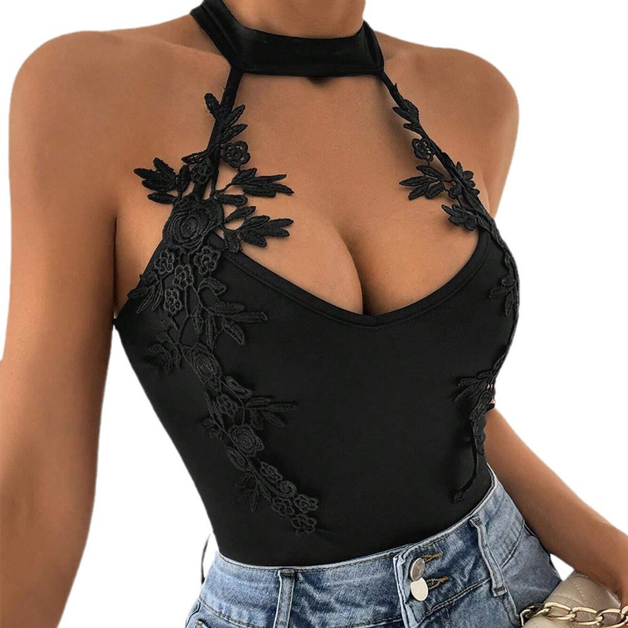 Damen Body mit elegantem Spitzendetail W&W