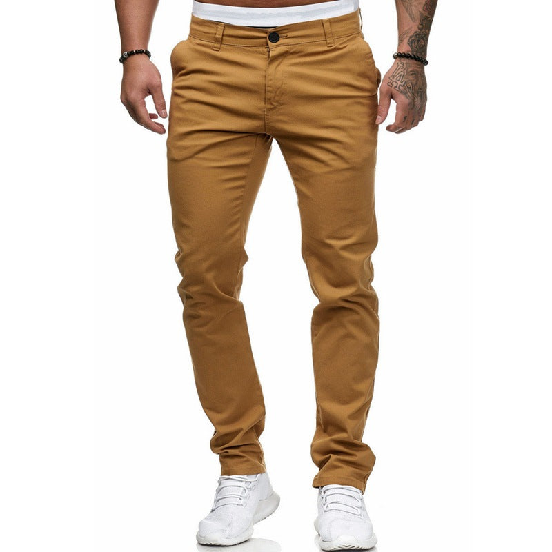 Herren maßgeschneiderte Slim-Fit Chino-Hosen WW
