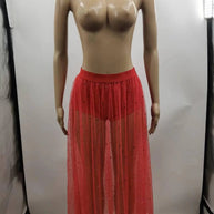 WW | Ruffle hem with high waist made of lace