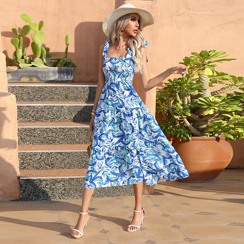 Damen Sommerliches Maxikleid mit verspielt geschnittenem Rock WW