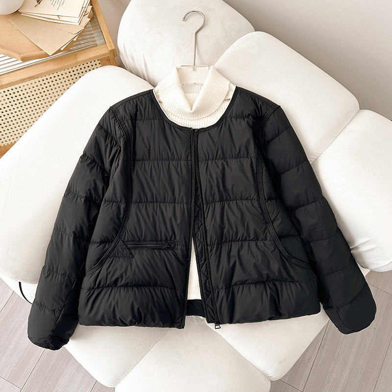 Damen Bequeme gesteppte Freizeitjacke mit hochschließendem Kragen und seitlichen Taschen WW