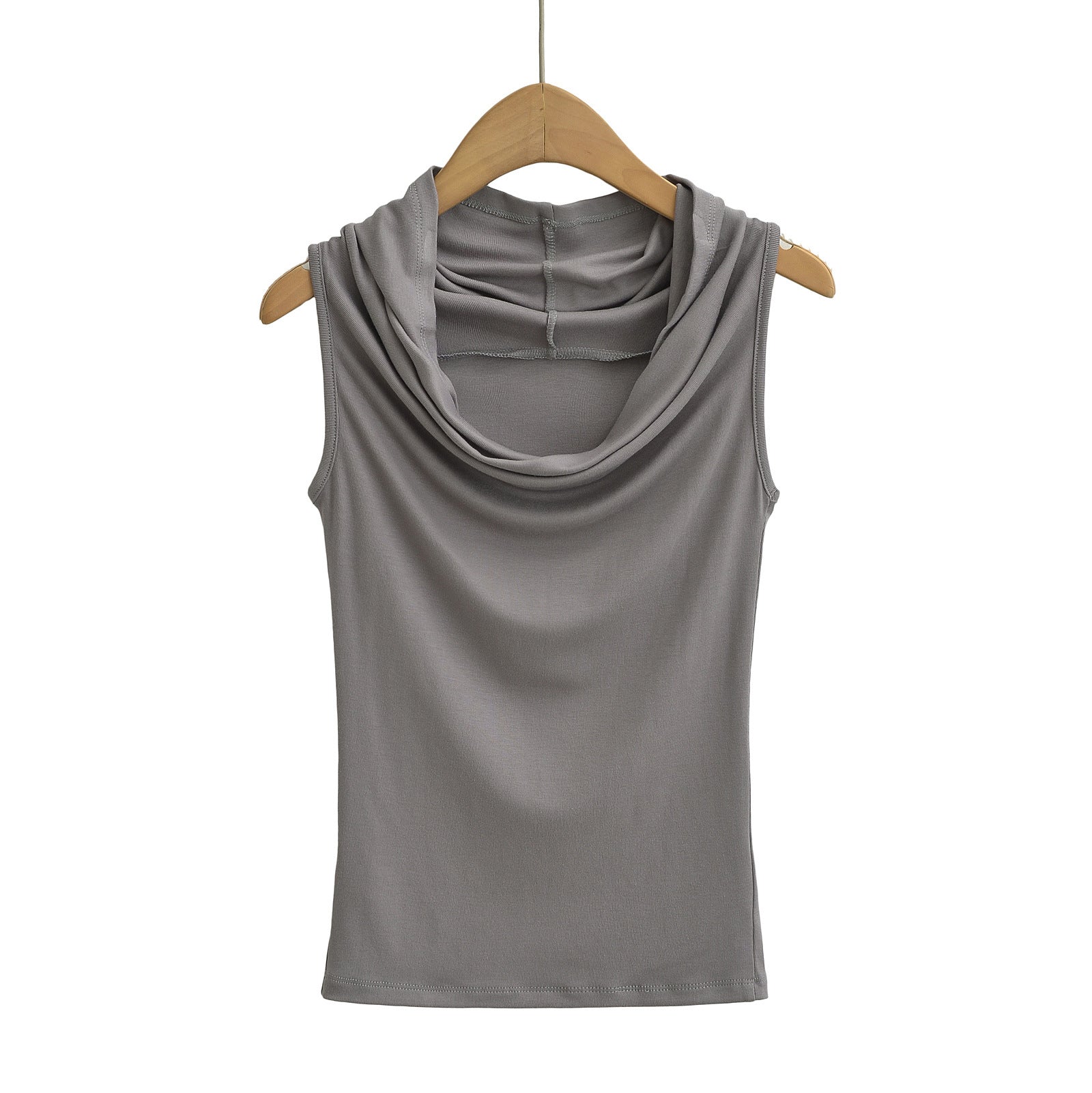 Damen ärmelloses Cowl-Top aus weichem, elastischem Material WW