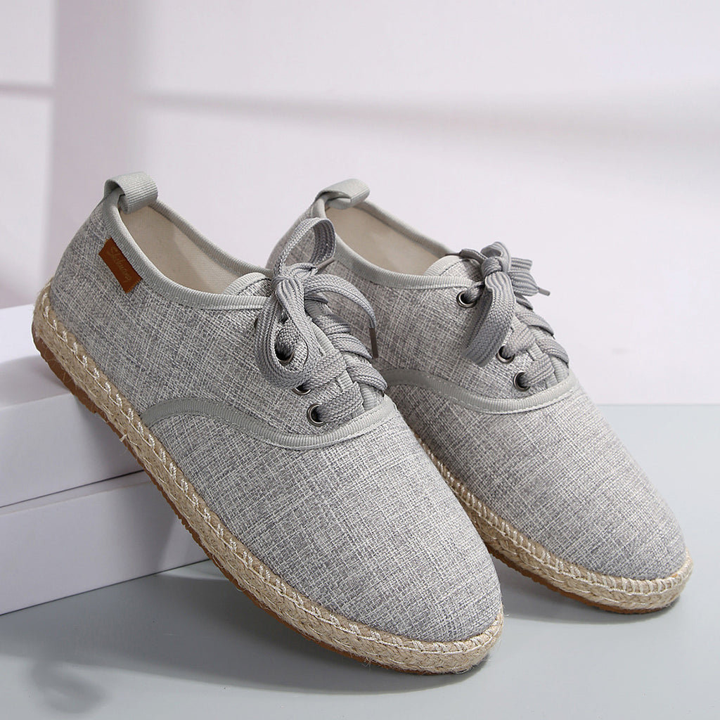 Damen Casual Espadrille Sneakers mit Schnürdesign WW