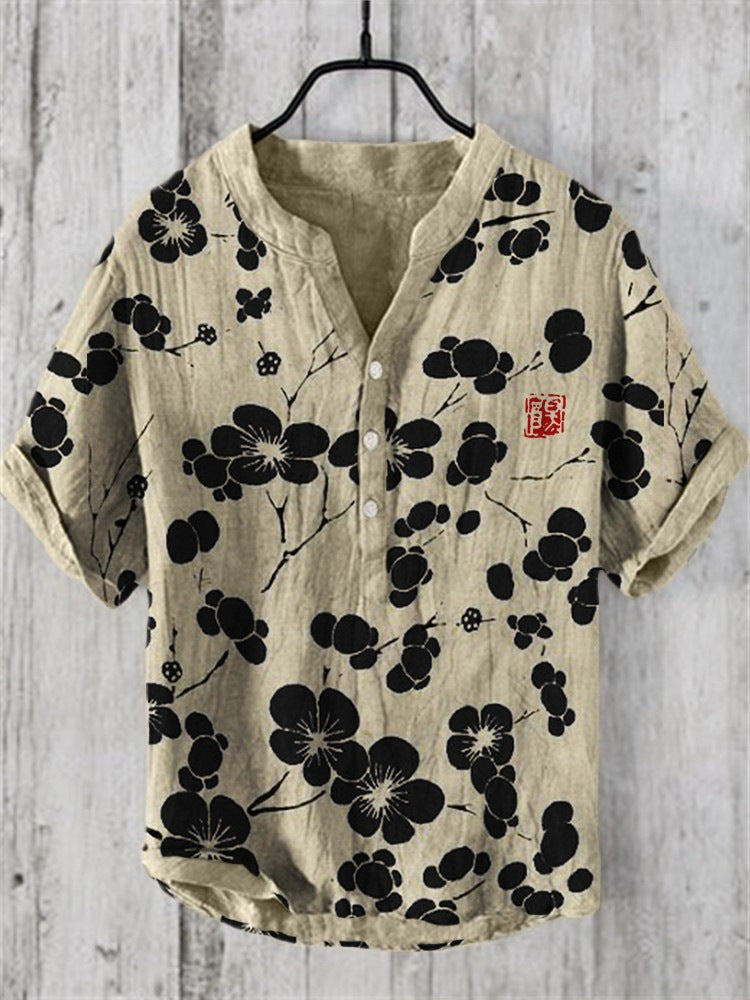 W&W Mode | Japanisches Hemd Aus Leinenmix