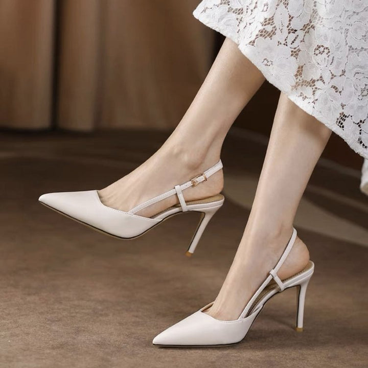 Damen Elegante Slingback Pumps mit spitzem Zehenbereich W&W Mode