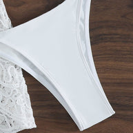 Damen Bikini-Hüftrock mit schlanker Passform und floralen Details WW