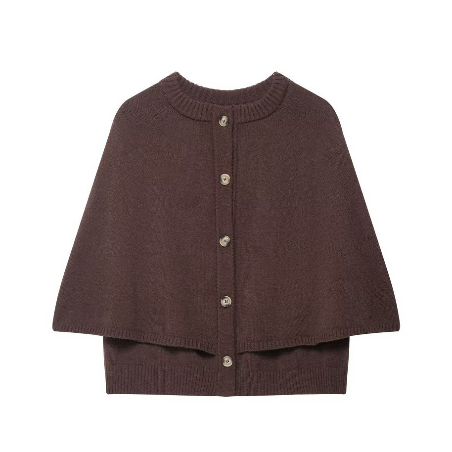 Damen Strick Poncho WW