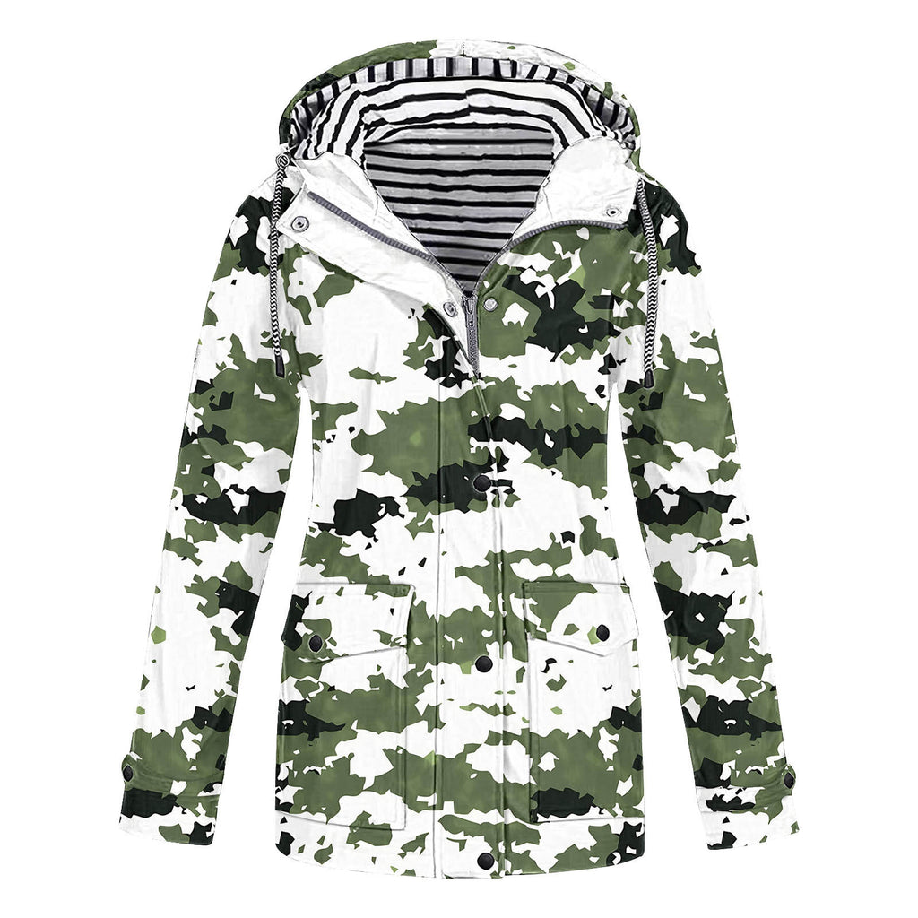 Damen modische Übergangsjacke mit Kapuze WW