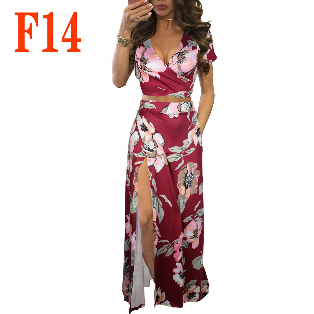 WW | Digitaler Druck Floral Zwei-Teile-Set