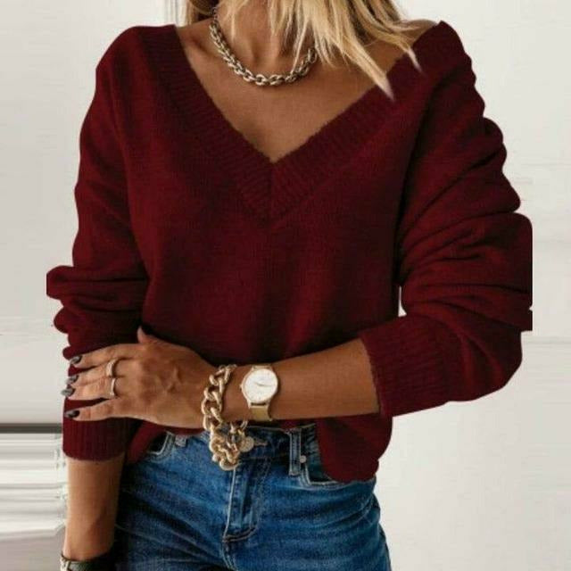 W&W Mode | Pullover mit V-Ausschnitt