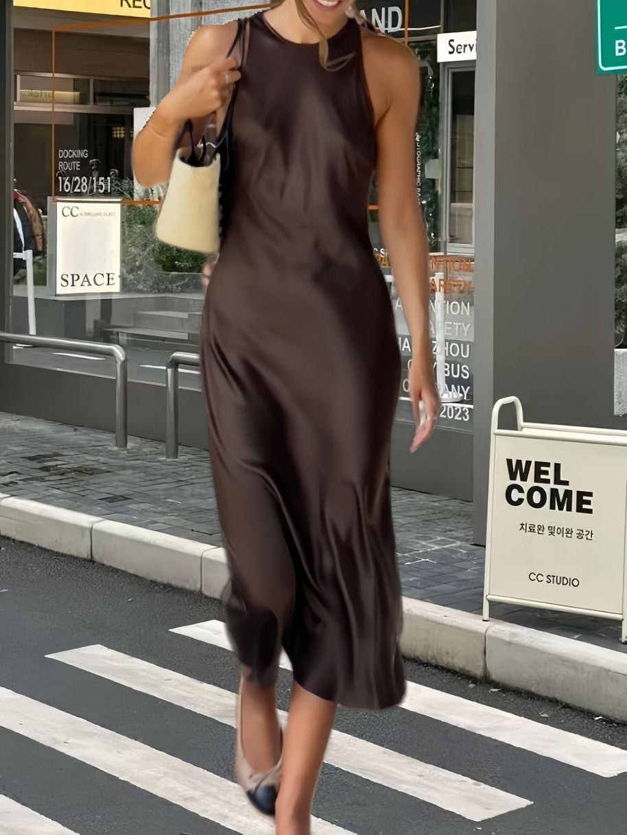 Damen Seidenkleid mit fließendem Schnitt WW