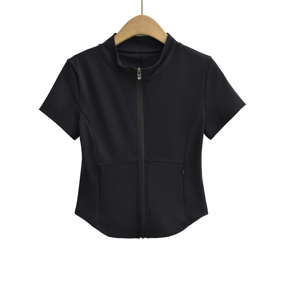 Damen Sportliche Kurzjacke mit praktischem Reißverschluss und Seitentaschen WW