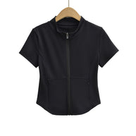 Damen Sportliche Kurzjacke mit praktischem Reißverschluss und Seitentaschen WW