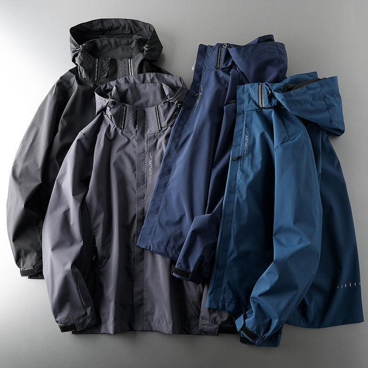 Unisex-Jacke mit Kapuze aus wasserabweisendem Material