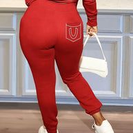 Damen Sportliche Jogginghose mit seitlicher Tasche und elastischem Bündchen WW