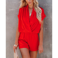WW | Frühling Sommer Sexy V-Ausschnitt Lockere Bequeme Overalls Zuhause Multi Farbe Einteilige Kleidung Frauen