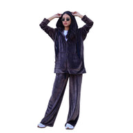 Damen bequeme und stilvolle Kapuzenjacke WW