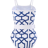 Damen Badeanzug mit elegantem Kimono und raffiniertem Gürtel WW