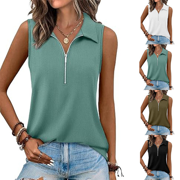 Damen Poloshirt mit Zipper WW