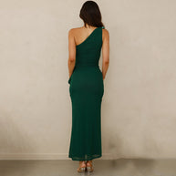 Damen Asymmetrisches Maxikleid mit Rüschendetails WW