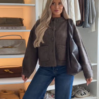 Damen Strickjacke mit übergroßem Schnitt und Knopfdetails WW
