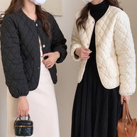 Damen Steppjacke mit praktischem Knopfverschluss und seitlichen Taschen WW