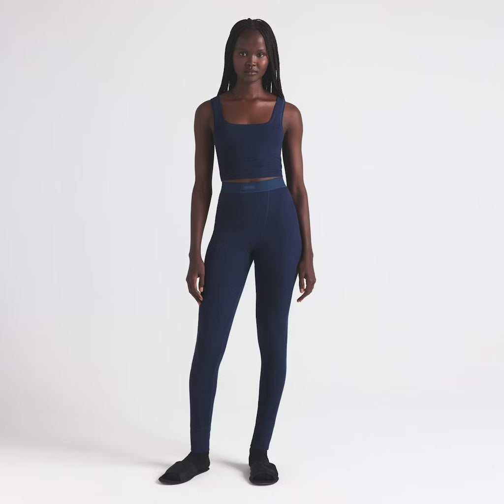 Damen Rippenstrick Sport Crop Top WW