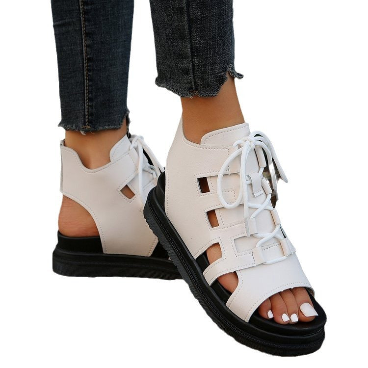 Damen Sportliche Sandalen mit atmungsaktiver Oberflächenstruktur und bequemem Absatz WW