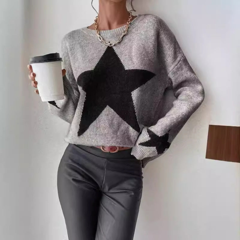 Damen Pullover mit Sternenmotiv WW