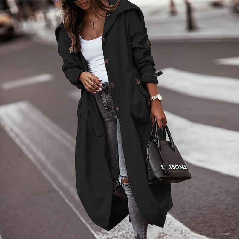 Damen Wasserabweisender Parka mit Kapuze und praktischen Taschen WW