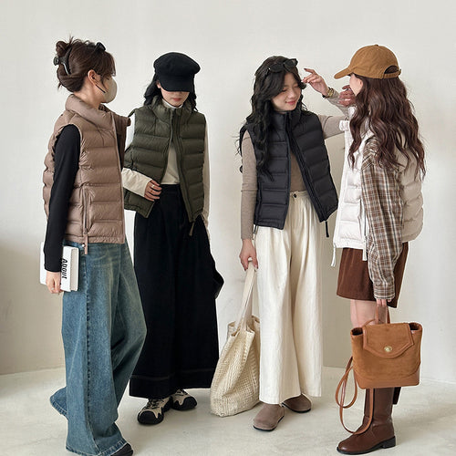 Damen Sportliche Steppweste mit hohem Kragen WW