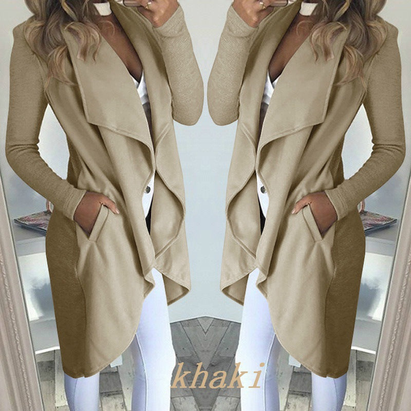 WOLFF | Revers Schlank Lang Trench Coat