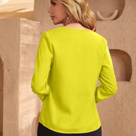 WW | Damen Satinbluse Imitation Seide Shirt