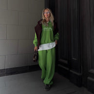 Damen Sportliches Streetwear-Set mit lässigem Hoodie und weitem Schnitt WW