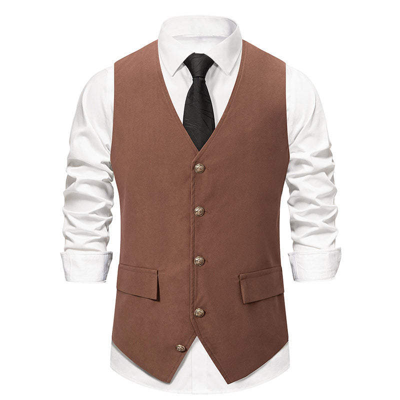 Herren Eleganter Maßgeschneiderter Anzug Weste WW