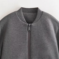 Damen sportliche Zip-Jacke mit weitem Schnitt WW