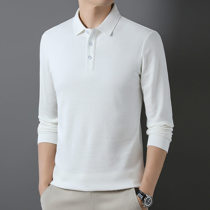 Herren Langarm-Polo mit edler Struktur und bequemer Passform WW