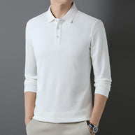 Herren Langarm-Polo mit edler Struktur und bequemer Passform WW