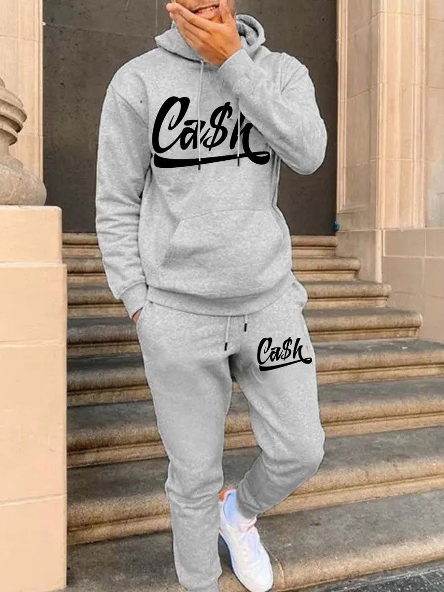 Damen Sportliches Hoodie und Jogginghose Set mit auffälligem Schriftzug WW