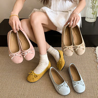Damen Ballerinas mit schickem Schleifen-Akzent und weichem Obermaterial W&W