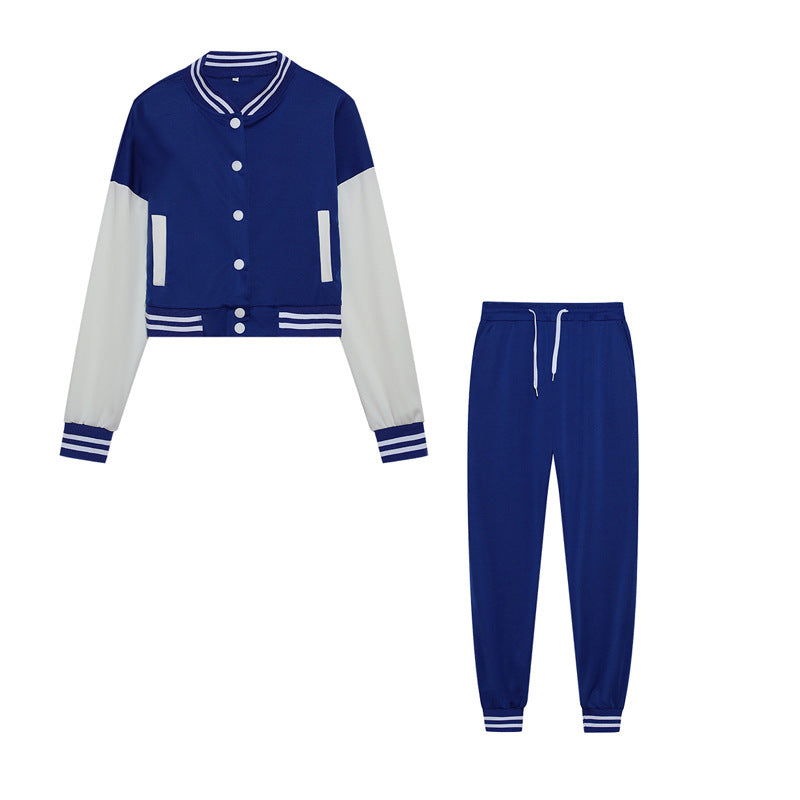 Damen Sportliches Set mit cropped Jacke und Jogginghose im modernen Look WW