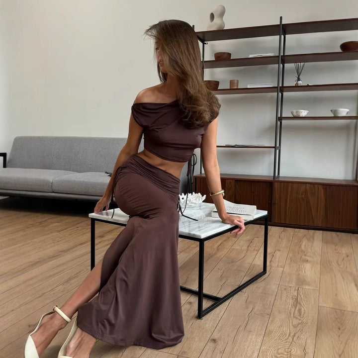 Damen Zweiteiler mit asymmetrischem Schnitt W&W Mode