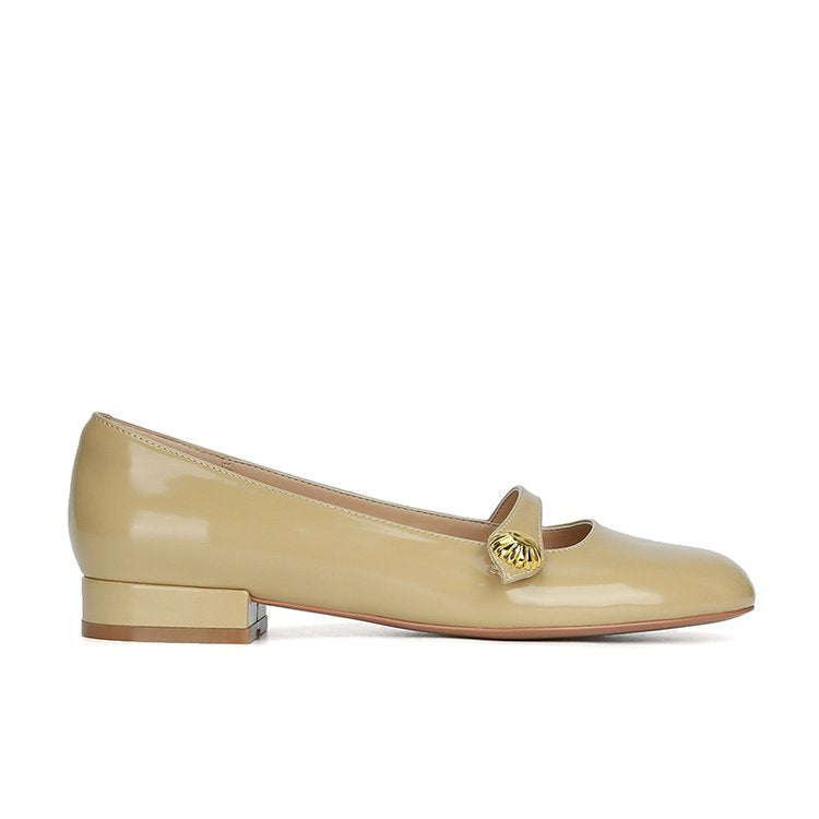 Damen Ballerinas mit dekorativer Schnalle und komfortablem Blockabsatz W&W
