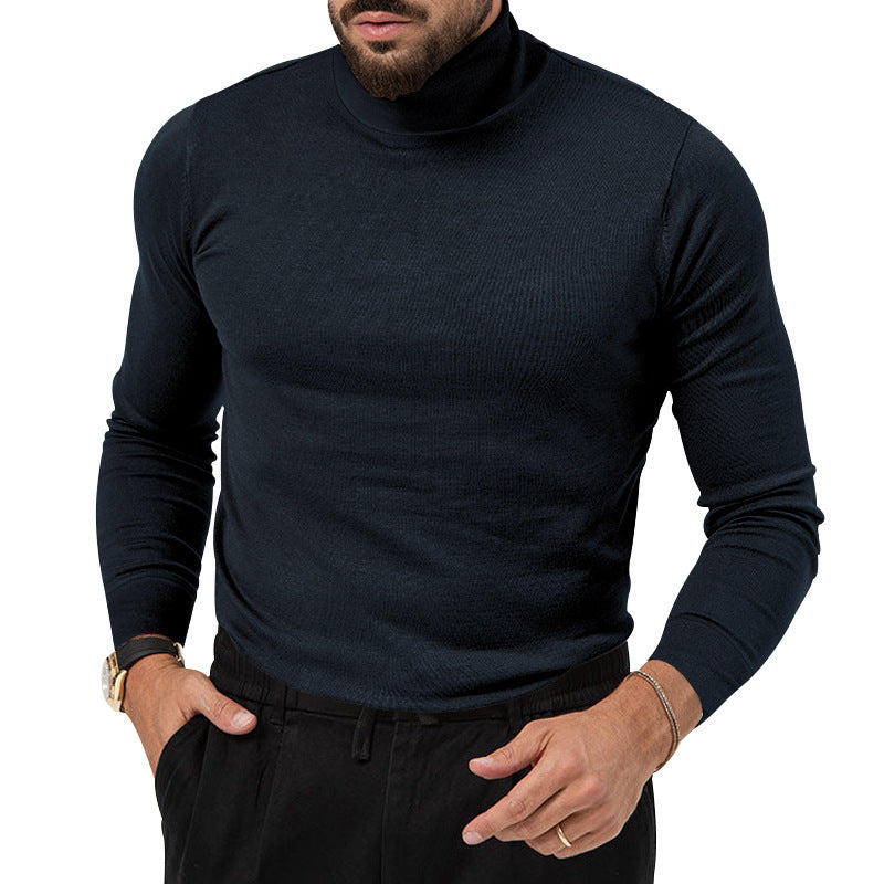 Herren eleganter Rollkragenpullover aus softem Material WW