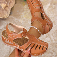 Damen bequeme Sandalen mit anatomisch geformtem Fußbett und luftigen Schlitzdesign WW